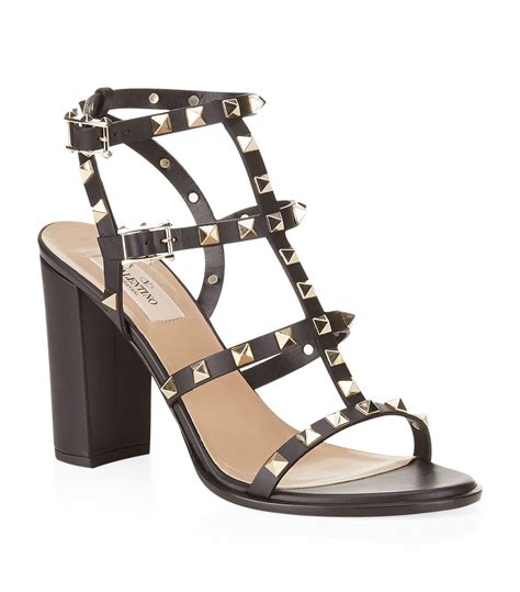 valentino sandals black|valentino block heel sandals sale.